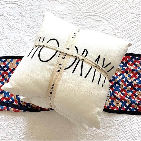 NWT RAE DUNN 12” Pillow Set 3 Hip Hop Hooray DECOR - Picture 2 of 12